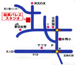 絵美バレエスタジオ地図画像