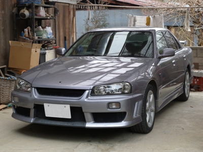 R34フロントバンパー交換